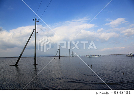 長部田海床路、海に続く道 長部田海床路、海に続く道 9348481
