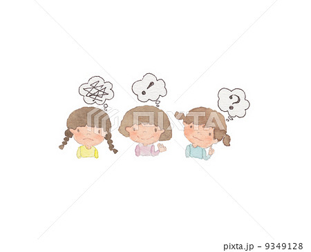女の子３人のイラスト素材 9349128 Pixta