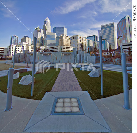 december 27, 2013, charlotte, nc - view of charlotte skyline at december 27, 2013, charlotte, nc - view of charlotte skyline at 9350370