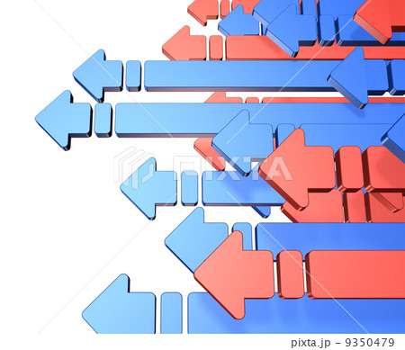 沢山の左向きの矢印 沢山の左向きの矢印 9350479