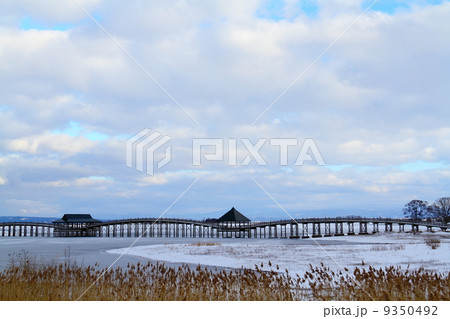 Wood Bridge in Tsugaru-Fujimi Lake Wood Bridge in Tsugaru-Fujimi Lake 9350492