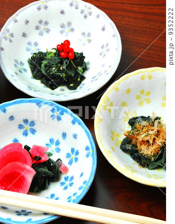 ホウレンソウのおひたし三種 ホウレンソウのおひたし三種 9352222