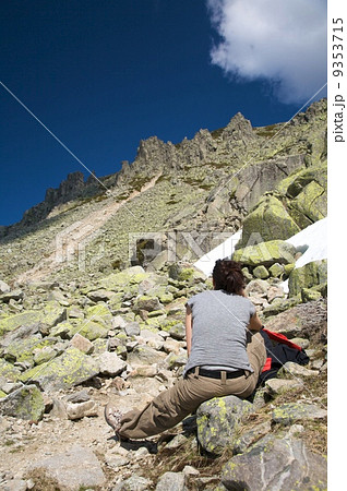 relax in front of mountain relax in front of mountain 9353715
