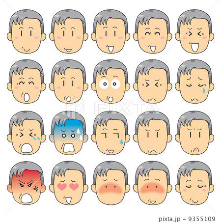 男性の顔 表情のイラスト素材 男性の顔 表情のイラスト素材