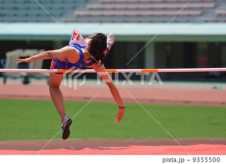 女子走高跳決勝の写真素材