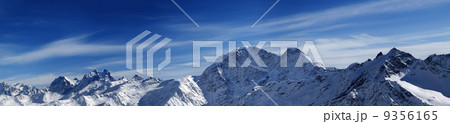 Panorama of winter mountains 9356165