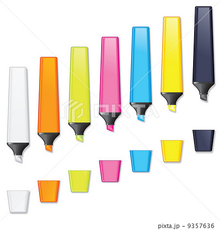 Highlighters. Colored Marker Pen Vector 9357636