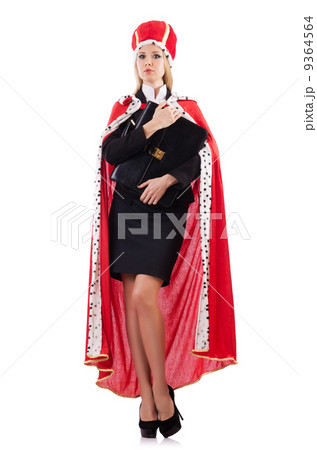Businesswoman in royal suit isolated on white Businesswoman in royal suit isolated on white 9364564