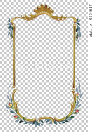金框架和花 9364617