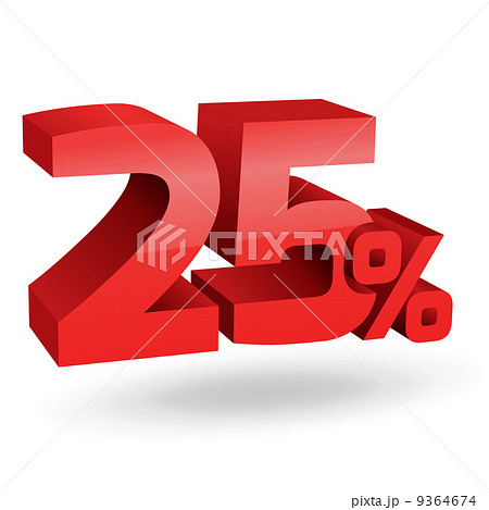25 percent illustration 25 percent illustration 9364674