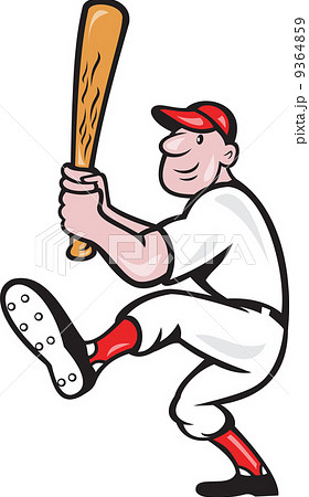 American Baseball Player Batting Cartoon American Baseball Player Batting Cartoon 9364859