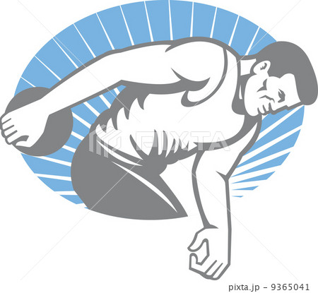 Athlete Discus Throw Retro Athlete Discus Throw Retro 9365041