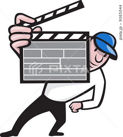 Director With Movie Clapboard Cartoon 9365044