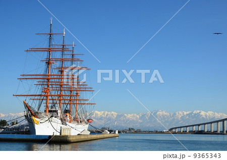 立山連峰と海の貴婦人・海王丸 9365343