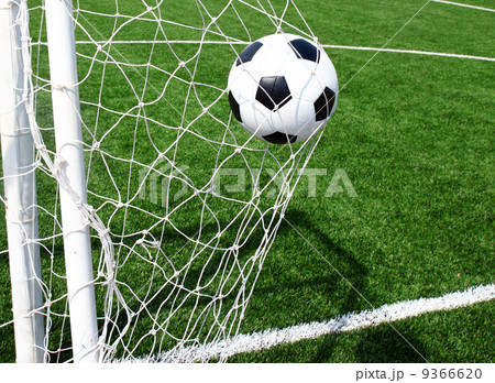 soccer ball in goal 9366620