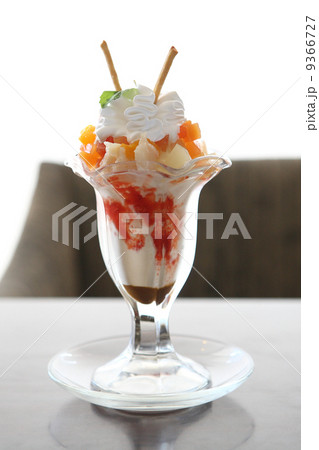 Fruit with vanilla ice cream 9366727