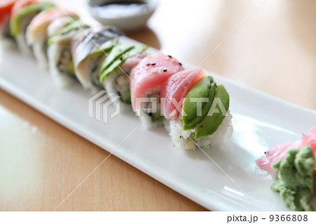 japanese mix rolls with row fish 9366808