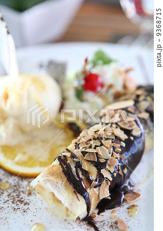 crepe with ice cream crepe with ice cream 9368715