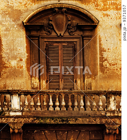 Vintage window and balcony 9371057