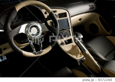 Tuned sport car. Luxury leather interior 9372260