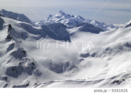 Caucasus Mountains. View from mount Elbrus. 9381626