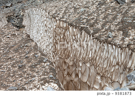 Crevasse in glacier. Close-up view. Crevasse in glacier. Close-up view. 9381873
