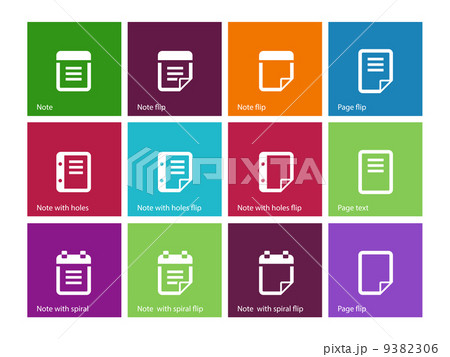 Notepad and sticky note icon set. Notepad and sticky note icon set. 9382306
