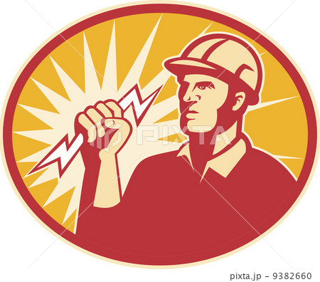 Electrician Power Line Worker Lightning Bolt 9382660