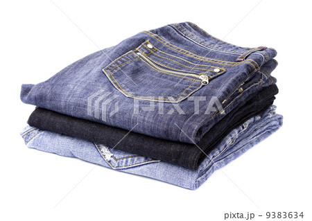 stack of blue jeans stack of blue jeans 9383634