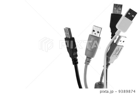 usb cable on white 9389874