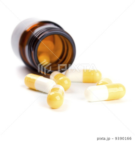 glass bottle with capsules 9390166