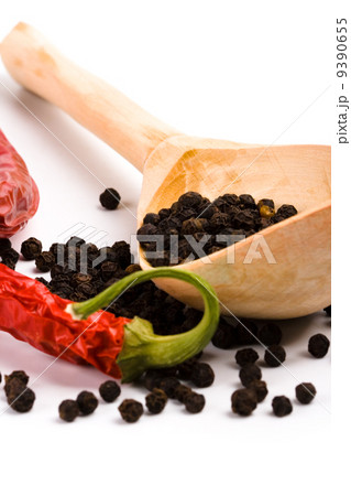 spices and wooden spoon 9390655
