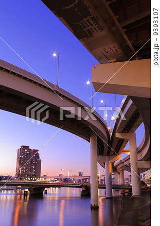 有明ジャンクションの夕景 有明ジャンクションの夕景 9393107