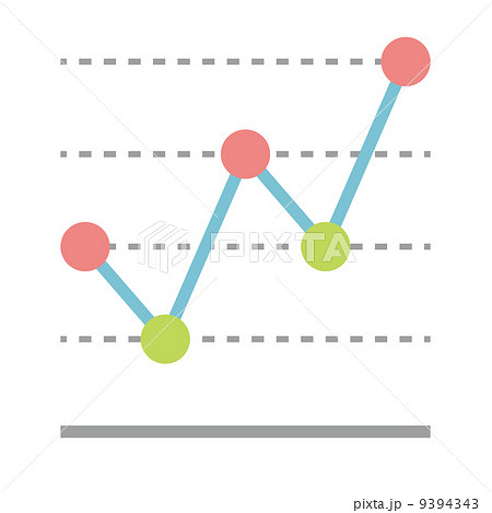 折れ線グラフのイラスト素材 9394343 Pixta