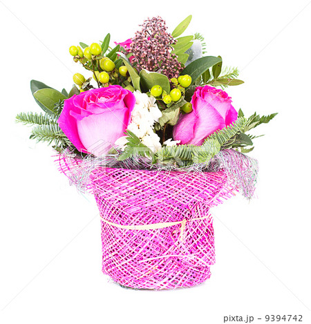 Colorful flowers bouquet isolated on white background Colorful flowers bouquet isolated on white background 9394742