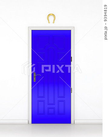 Blue door and the golden horseshoe 9394819