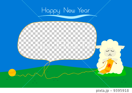 Sheep knitting illustration Sheep knitting illustration 9395918