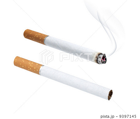 Cigarette isolated on white. Clipping path 9397145