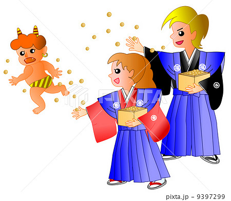 節分　豆まき 9397299