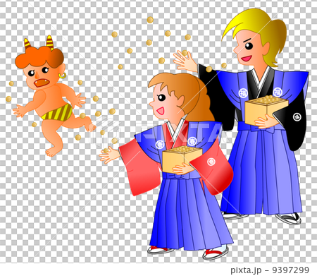 節分　豆まき 9397299