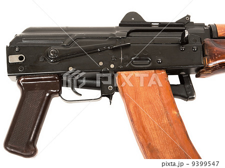 Russian machine gun AKS-74U close-up 9399547