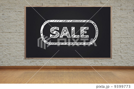 blackboard with sale symbol 9399773