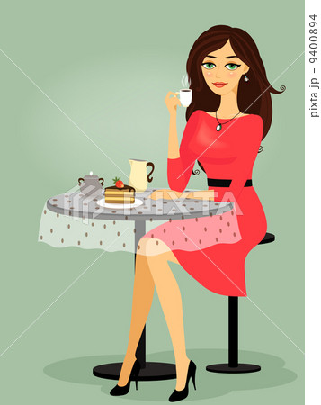 Girl in the cafe, blank promo 9400894
