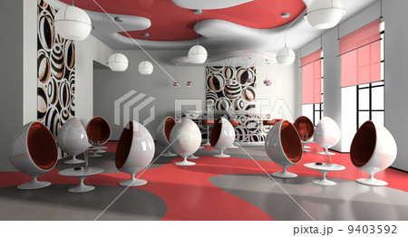 Interior of the modern cafe 9403592