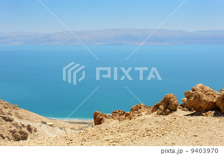 View of the Dead Sea from the slopes of the Judean mountains. 9403970