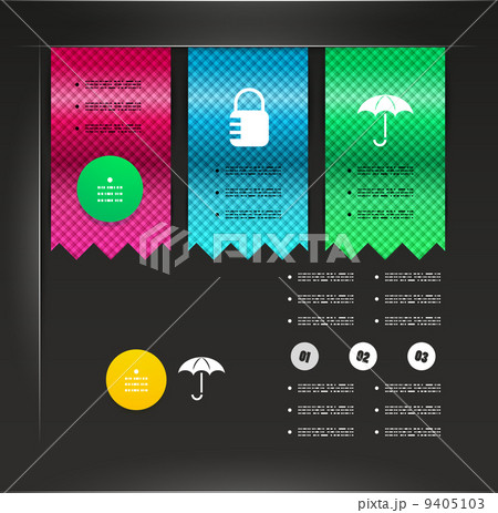Ribbon modern infographics template 9405103