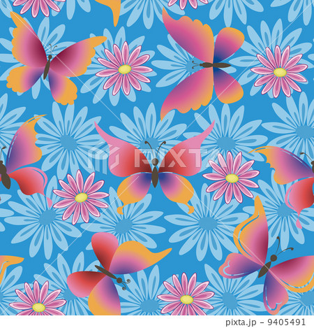 Seamless, flowers and butterflies Seamless, flowers and butterflies 9405491