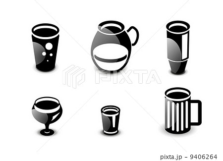 Glossy drinks and beverages icon set Glossy drinks and beverages icon set 9406264