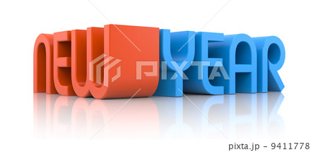 New year with reflection 9411778