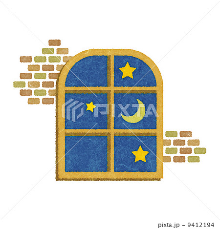 窓と星のイラスト素材